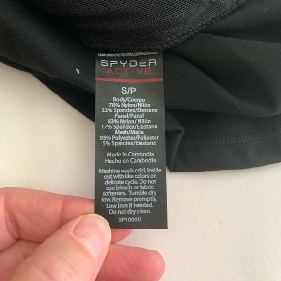 Spyder Ladies' Long Sleeve Active Top Black Size Small Nylon Spandex NWT - Picture 12 of 15